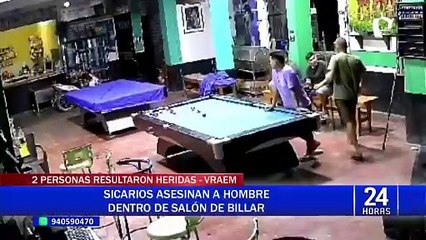 Vraem: Sujetos armados acribillan a un hombre que jugaba en un billar y dejan tres heridos
