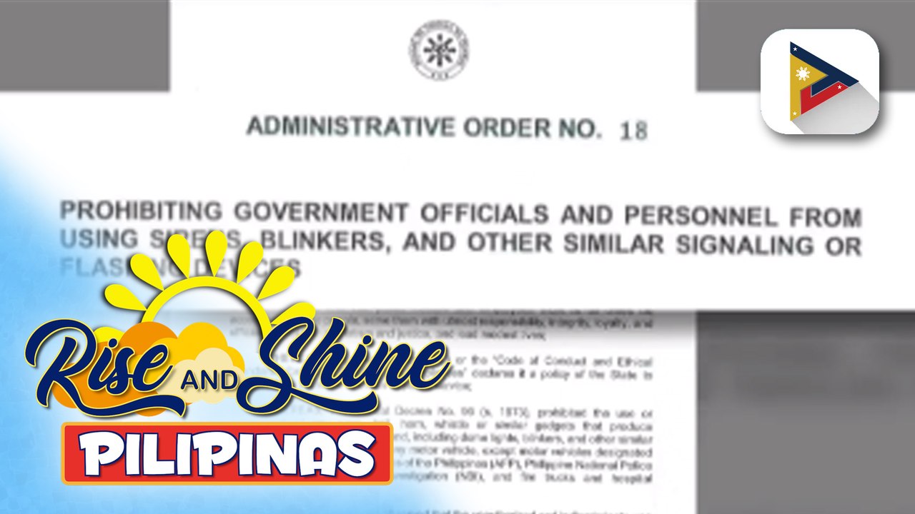 Mga opisyal at tauhan ng gobyerno, pinagbawalan ni PBBM na gumamit ng wangwang at blinkers