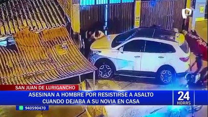 SJL: buscan identificar a delincuentes que asesinaron a joven en la puerta de vivienda