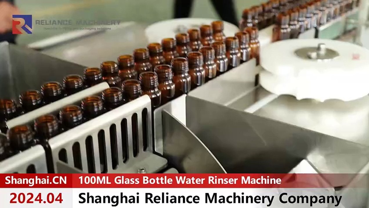 100ML Amber Glass Dropper Bottle Washing Cleaning Machine RELIANCE