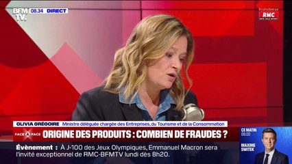 Origine des produits: Olivia Grégoire affirme "qu'un peu plus de 500 avertissements" ont été faits sur 3.000 contrôles