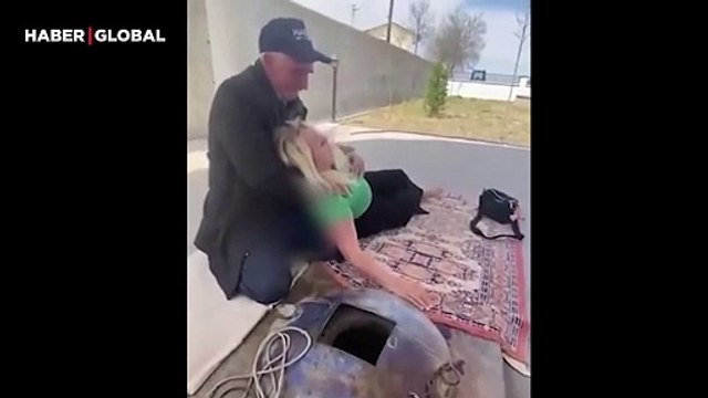 İlginç görüntüler: Haydar Dede Türbesi'nde metan gazı kokluyorlar