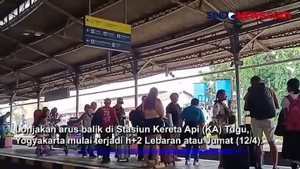 H+2 Lebaran, Stasiun Tugu Dipadati Pemudik Tujuan Jakarta