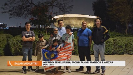 Salam Aidilfitri | Alfrido Sekeluarga, Mohd Fahmi, Mansor & Amzar di Doha Qatar