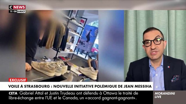 EXCLU - Vendeuse voilée à Strasbourg - Jean Messiha annonce dans Morandini Live une cagnotte pour le propriétaire du magasin menacé de mort: J'estime que ce gérant est un héros - Regardez