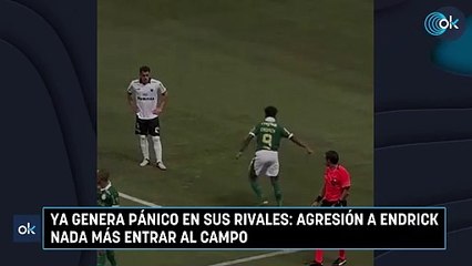 Ya genera pánico en sus rivales: agresión a Endrick nada más entrar al campo