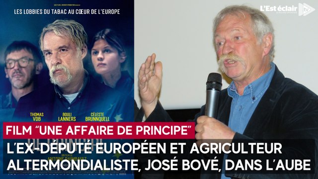 L’ex-député européen et agriculteur, José Bové, dans l'Aube pour le film Une affaire de principe