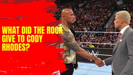 What did The Rock give Cody Rhodes?