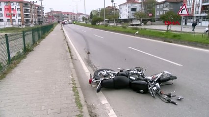 Kaldırıma çarpıp 150 metre sürüklenen motosikletin sürücüsü öldü