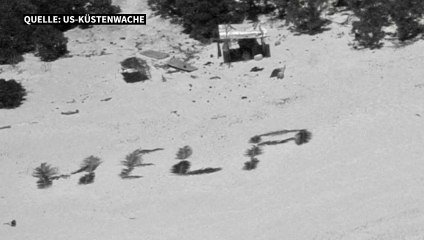 Hilferuf aus Palmwedeln: Gestrandete von einsamer Insel gerettet
