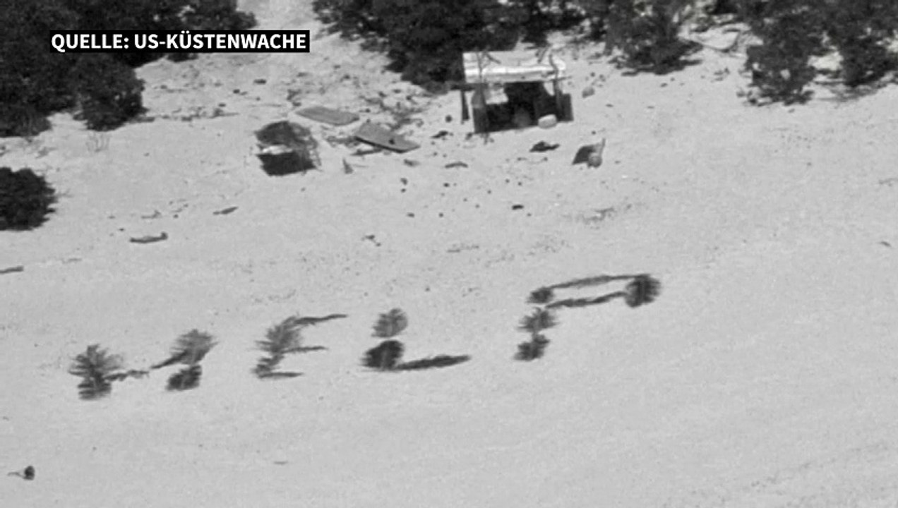 Hilferuf aus Palmwedeln: Gestrandete von einsamer Insel gerettet