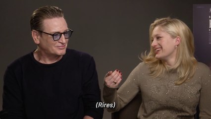 Pas un mot échangé, boîte à musique offerte, entraide... Benoît Magimel et Nadia Tereszkiewicz nous partagent des anecdotes de tournage du film "Rosalie"
