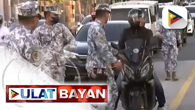 Motorsiklo na may sticker ng Office of the President, naharang ng SAICT sa EDSA Busway