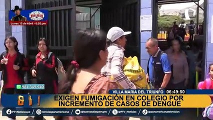 Padres de un colegio de VMT piden fumigar institución ante incremento de casos de dengue