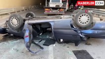 Virajı Alamayan Otomobil Alt Geçide Düştü: 2 Yaralı