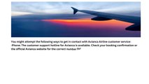 avianca airlines customer service number