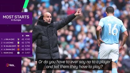 Guardiola responds to Rodri's 'rest' plea