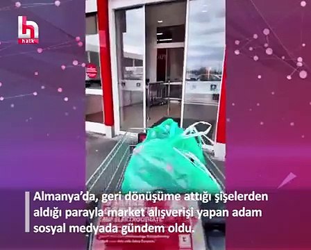 Almanya'da geri dönüşüm şişelerinin geliriyle alışveriş yapan kişi gündem oldu