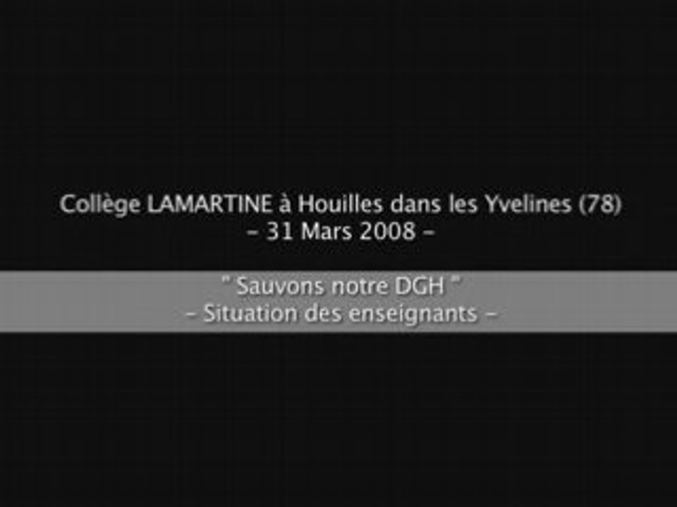 Situation des enseignants