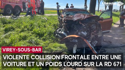 Violente collision frontale entre une voiture et un poids lourd sur la RD 671