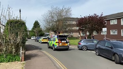 Paramedics and police attended the scene in Monmouth's Somerset Road