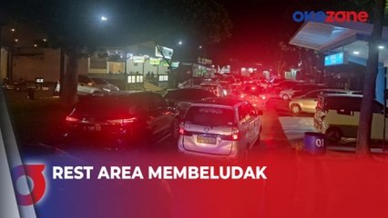 Rest Area Km 101 B Tol Cipali Membeludak, Lalu Lintas Terpantau Padat Merayap