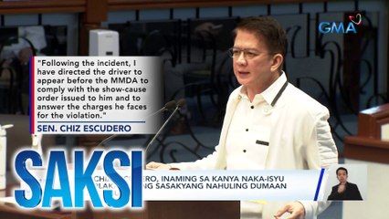 Sen. Chiz Escudero, inaming sa kanya naka-isyu ang plakang 7 ng sasakyang nahuling dumaan sa EDSA Busway | Saksi