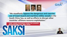 PBBM, Biden, at Kishida, tutol sa mapanganib at pwersahang paggamit ng Coast Guard at militia vessels sa South China Sea | Saksi