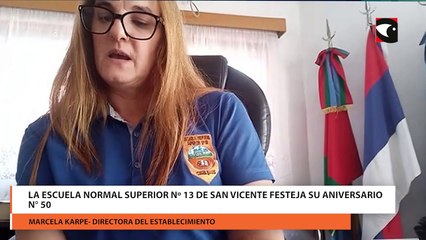 La Escuela Normal Superior Nº 13 de San Vicente festeja su aniversario N° 50