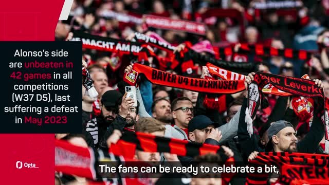Alonso ready to celebrate Leverkusen's first Bundesliga title