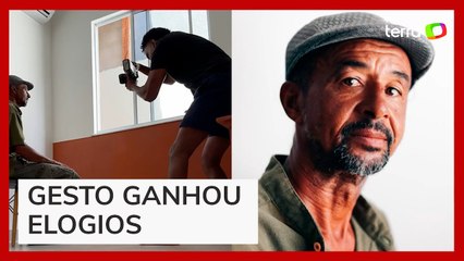 Fotógrafo viraliza ao presentear com ensaio pintor que trabalhava em sua casa