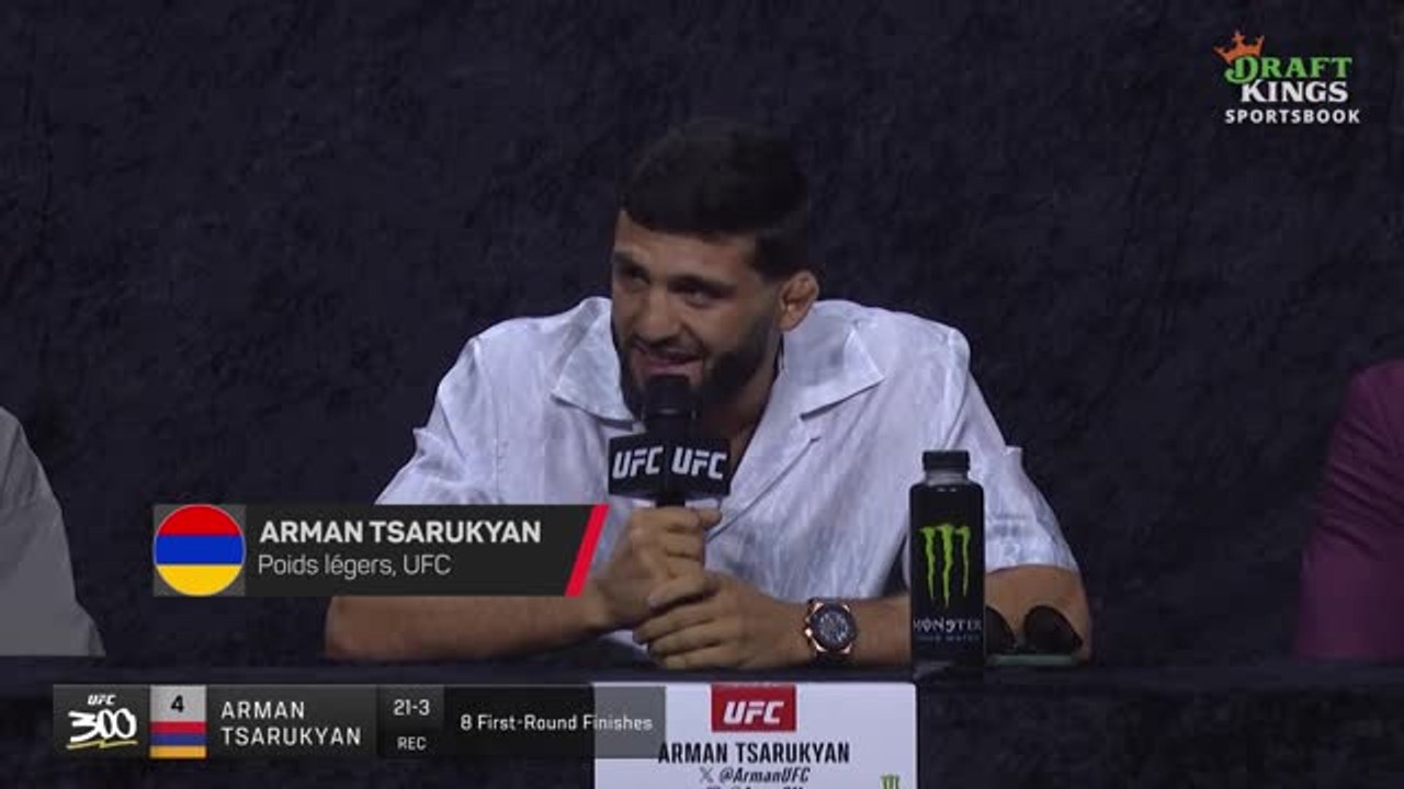 UFC 300 - Tsarukyan : “J’ai hâte de le battre, je vais me battre pour le titre”