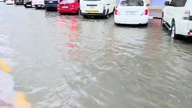 Inundated streets in Sharjah
