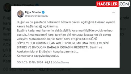 Metin Akpınar'ın kızı "Ablamın babası ünlü bir gazeteci" dedi, Uğur Dündar'dan cevap geldi