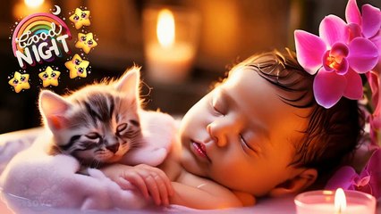 Lullaby music for baby to sleep well in 3 minutes. Gentle music, flowing water #6