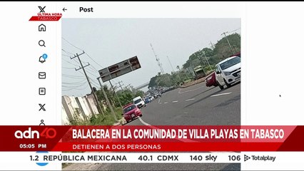 ¡última Hora! Balacera en la comunidad de Villa Playas en Tabasco