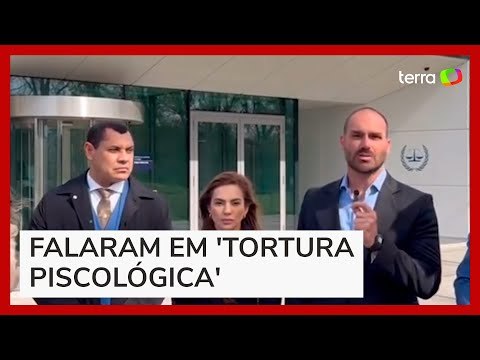 Deputados bolsonaristas gravam vídeo em Haia e dizem ter denunciado 'abusos' contra presos do 8/1