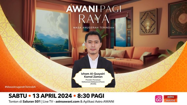 AWANI Pagi: Masih perang, ekonomi terkesan, bagaimana suasana Aidilfitri di Rusia?