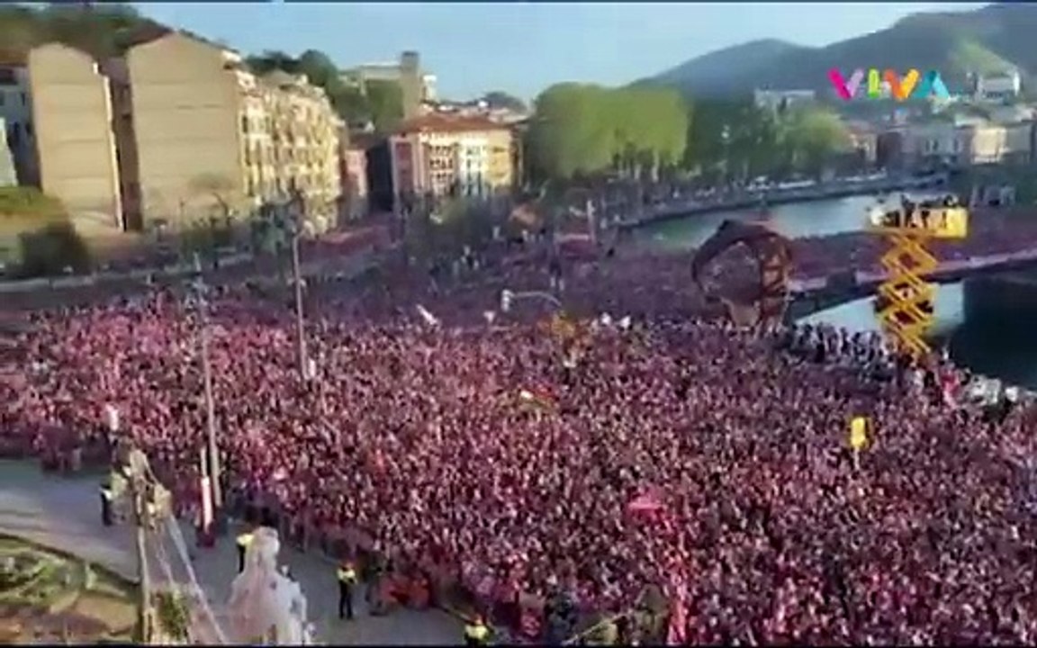 Cara Athletic Bilbao Rayakan Juara Piala Copa Del Rey