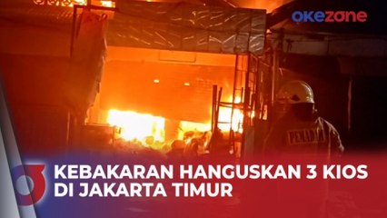 Kebakaran Hanguskan 3 Kios di Pasar Rebo, Jakarta Timur