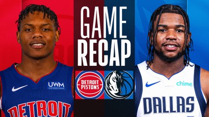 Game Recap: Pistons 107, Mavericks 89