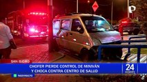 San Isidro: miniván que chocó contra centro de salud tiene multas por cerca de 3 mil soles