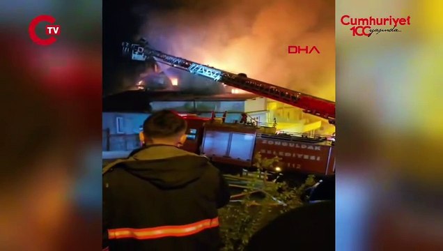 Zonguldak’ta 3 katlı apartmanda yangın: 1 kişi dumandan etkilendi