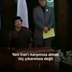 Kaddafi'nin Arap liderlerine ders gibi konuşması yeniden gündemde
