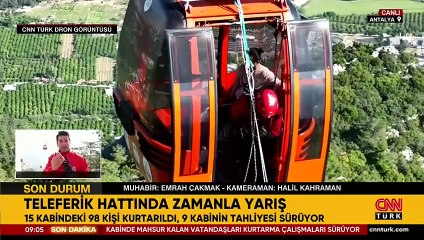 Antalya’daki teleferik kazası! CNN TÜRK kurtarma anlarını görüntüledi