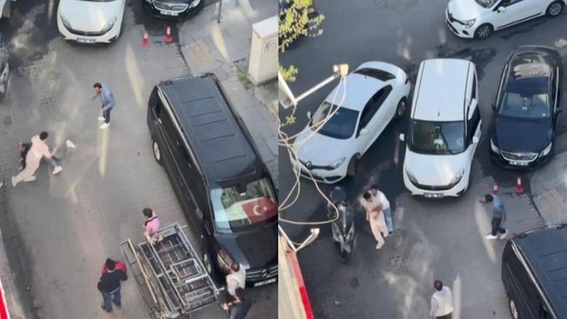 Yol verme tartışması kavgaya dönüştü Yumruklar havada uçuştu