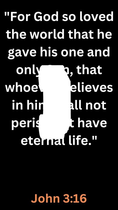 Bible Famous Quote and Bible Verse (New Testament - John 3:16)