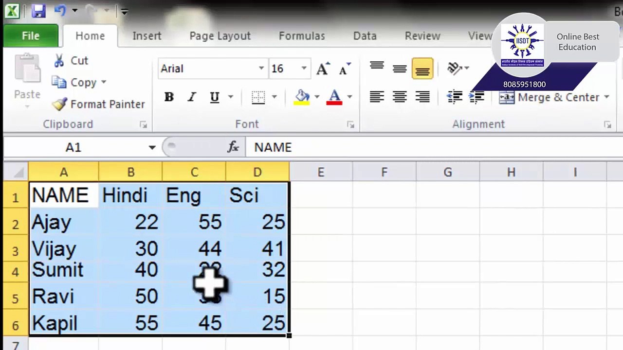 2.HOME TAB(FONTS---TABLE) PART ONE