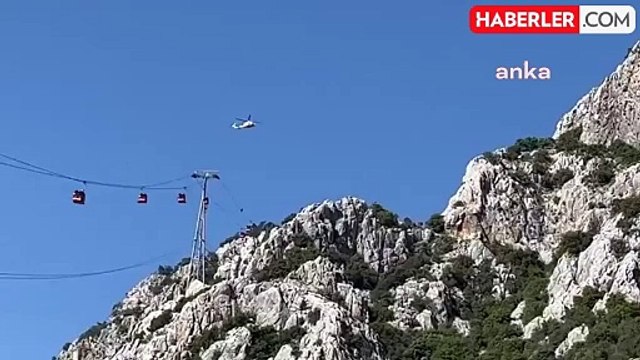 Antalya'da teleferik kazasında mahsur kalanlar tahliye ediliyor