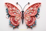papercut butterfly, creative, illustration, pastel colors,Midjourney prompts